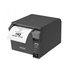 Epson TM- T70II Desktop Direct Thermal Printer - Monochrome - Receipt Print - USB - Serial (RS232) - With Cutter - Dark Grey - 250 mm/s Mono - 180 x 180 dpi - 79.50 mm Label Width - C31CD38032A0 - UK