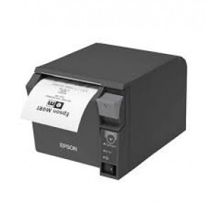 Epson TM- T70II Desktop Direct Thermal Printer - Monochrome - Receipt Print - USB - Serial (RS232) - With Cutter - Dark Grey - 250 mm/s Mono - 180 x 180 dpi - 79.50 mm Label Width - C31CD38032A0 - UK