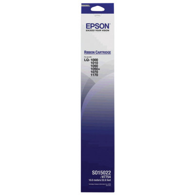 Epson S015022 Black Nylon Genuine Ribbon C13S015022 (7754) for Epson LQ-1000, LQ1010, LQ-1050, LQ-1070, LQ-1170
