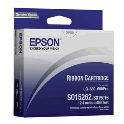 Epson S015262 Black Original Nylon Ribbon S015016 (2 Million Strikes) for Epson LQ-670, LQ-860, LQ-1000, LQ-1060, LQ-1070, LQ-2500, LQ-2550