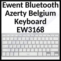 Ewent Bluetooth Keyboard EW3168 - for Tablets / SmartPhones - Azerty Belgium - white, silver