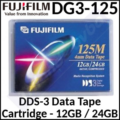 Fujifilm DG3-125 DDS-3 Data Tape 12 GB / 24 GB Cartridge (125 Meters)