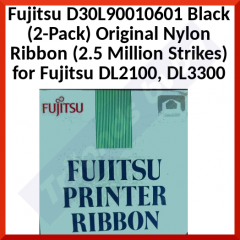 Fujitsu D30L-90010601 BLACK Original Nylon Ribbon - 2-Pack (2 X 2.5 Million Strikes)