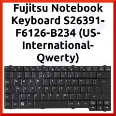 Fujitsu Esprimo Mobile M7400, M9400 Notebook Keyboard US-International-Qwerty S26391-F6126-B234 