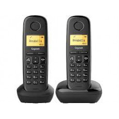 Gigaset A270 Duo DECT Cordless Phone - Black - Cordless - Corded - 1 x Phone Line - 2 x Handset - 1 Simultaneous Calls - Speakerphone