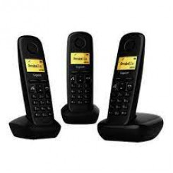 Gigaset A270 Trio DECT Cordless Phone - Black - Cordless - Corded - 1 x Phone Line - 3 x Handset - 1 Simultaneous Calls - Speakerphone