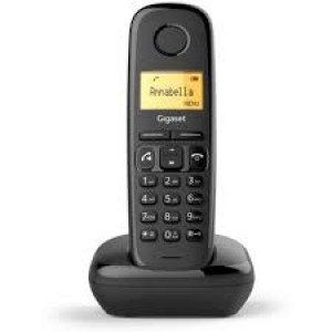 Gigaset A270 DECT Cordless Phone - Black - Cordless - Corded - 1 x Phone Line - 1 x Handset - 1 Simultaneous Calls - Speakerphone