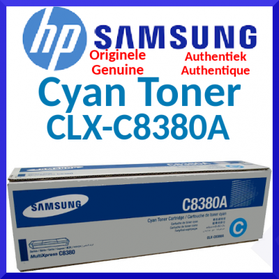 Samsung CLX-C8380A Cyan Original Toner Cartridge SU575A (15000 Pages) for Samsung CLX-8380ND, 8380ND MultiXpress