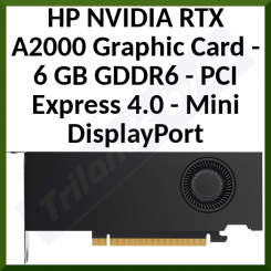 HP NVIDIA RTX A2000 Graphic Card - 6 GB GDDR6 - PCI Express 4.0 - Mini DisplayPort
