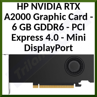 HP NVIDIA RTX A2000 Graphic Card - 6 GB GDDR6 - PCI Express 4.0 - Mini DisplayPort