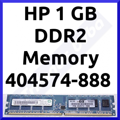 HP 1 GB DDR2 Memory 404574-888 - 1 GB - DDR2 DIMM - 800MHZ - PC2-6400 - CL6 - Refurbished