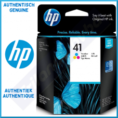 HP 41 Tri-Color Original Ink Cartridge 51641AE (39 Ml.) - Outlet Sale - Original Sealed Product - Old Retail Box
