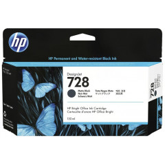 HP 728 MATTE BLACK ORIGINAL DesignJet Ink Cartridge - 130 ml - 3WX25A