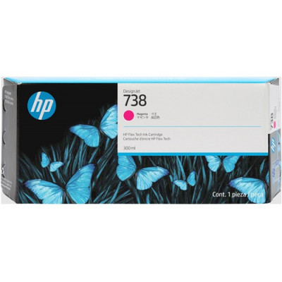 HP 738 (676M7A) 300-ml Original DesignJet MAGENTA Ink Cartridge