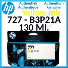 HP 727 Yellow Original Ink Cartridge B3P21A (130 Ml) for HP DesignJet ePrinters T1500, T1500ps, T2500, T2500ps, T920, T920ps