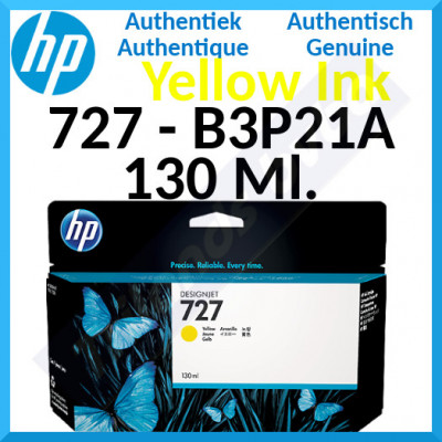 HP 727 (B3P21A) YELLOW High Yield Original DesignJet Ink Cartridge (130 Ml)