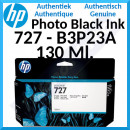 HP 727 (B3P23A) PHOTO BLACK High Yield Original DesignJet Ink Cartridge (130 Ml)