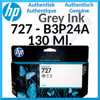 HP 727 (B3P24A) GREY High Yield Original DesignJet Ink Cartridge (130 Ml)