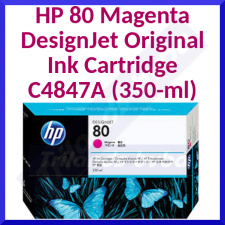 HP 80 (C4847A) Original High Capacity DesignJet MAGENTA Ink Cartridge (350 ml.)