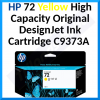 HP 72 YELLOW ORIGINAL DesignJet High Capacity Ink Cartridge C9373A (130 Ml)