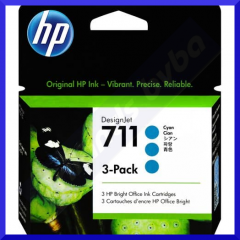 HP 711 CYAN ORIGINAL DesignJet (3-Ink Pack) Ink Cartridges CZ134A (3 X 29 ML)