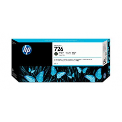 HP 726 MATTE BLACK Extra High Yield Original DesignJet Ink Cartridge (300 Ml) - CH575A