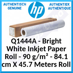 HP Bright White Inkjet Paper - Bright white - Roll (84.1 cm x 45.7 m) - 90 g/m - 1 roll(s) plain paper - for DesignJet 45XX, 510, T1100, T1200, T1300, T2300, T770, T790, Z3100, Z3200, Z6100, Z6200