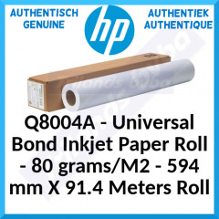 HP Q8004A Universal Bond Inkjet Paper Roll - 80 grams/M2 - 594 mm X 91.4 Meters