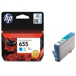 HP 655 Cyan Original Advantage Ink Cartridge CZ110AE (600 Pages) for HP Deskjet Advantage 3525, 4615, 4625, 5525