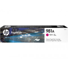 HP 981A (J3M69A) Original Magenta Ink Cartridge (6000 Pages) for HP PageWide Enterprise Color 556dn, 556xh, MFP 586dn, MFP 586f, Flow MFP 586z, Managed Color E55650dn, MFP E58650dn, Managed Color Flow MFP E58650z