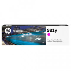 HP 981Y (L0R14A) Original Extra High Yield Magenta Ink Cartridge (16000 Pages) for HP PageWide Enterprise Color MFP 586 Series