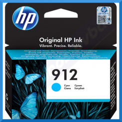 HP 912 Original Cyan Ink Cartridge 3YL77AE (2.93 Ml.)