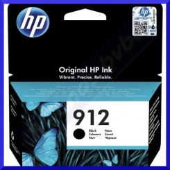 HP 912 (3YL80AE) Original Black Ink Cartridge (8.29 Ml.)