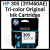 HP 305 COLOR Original Ink Cartridge 3YM60AE#302 - 100 Pages / 2 ml