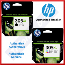 HP 305XL 2-Ink Black+Color Bundle - HP 305XL High Yield Black Original Ink Cartridge (4 Ml.) + HP 305XL High Yield TriColor Original Ink Cartridge (5 Ml.)