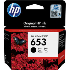 HP 653 Black Original Ink Advantage Cartridge 3YM75AE#302 (6 Ml.)