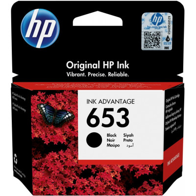 HP 653 Black Original Ink Advantage Cartridge 3YM75AE#BHK (6 Ml.)