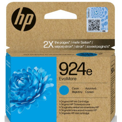 HP 924e EvoMore Cyan Original Ink Cartridge 4K0U7NE#CE1
