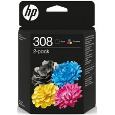 HP 308 BLACK + COLOR Original Ink Cartridges Combo Pack 6L6S6UE#301 (2-Ink Cartridges)