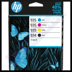 HP 934 / 935 (6ZC72AE) Original 4-Ink CMYK Pack (CYAN / MAGENTA / YELLOW / BLACK) Ink Cartridges