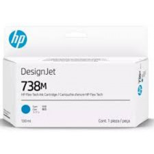 HP 738M CYAN Original DesignJet Ink Cartridge A24VMA - 130 Ml.