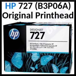 HP 727 (B3P06A) Original DesignJet MATTE BLACK + CYAN Printhead