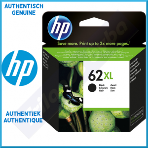 HP 62XL BLACK ORIGINAL High Capacity Cartridge C2P05AE (600 Pages) 