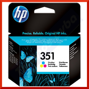 HP 351 Tri-Color Original Ink Cartridge CB337EE#UUS (170 Pages)