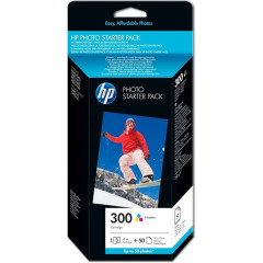 HP 300 Color Original Ink Cartridge Photo Paper Starter Pack (CG846EE) 