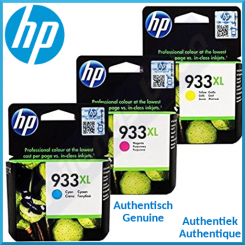 HP 933XL Original 3-Ink High Yield CMY Pack - (High Yield Cyan  CN054AE / Magenta CN055AE / Yellow CN056AE) Ink Cartridges