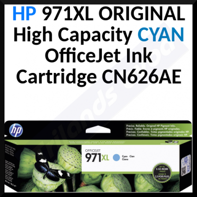 HP 971XL (CN626AE) CYAN High Yield Original OfficeJet Ink Cartridge (6.600 Pages)