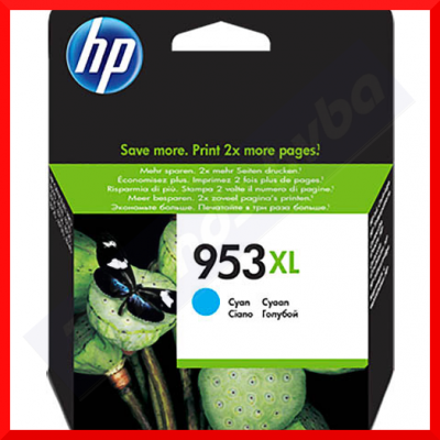 HP 953XL (F6U16AE#BGY) CYAN High Yield Original Ink Cartridge (1.600 Pages) 