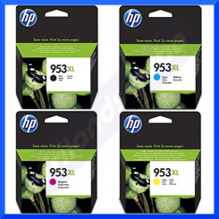 HP 953XL Original High Capacity 4-Ink CMYK Pack Black L0S70AE / Cyan F6U16AE / Magenta F6U17AE / Yellow F6U18AE Officejet Original Ink Cartridges - Special Rapid Offer