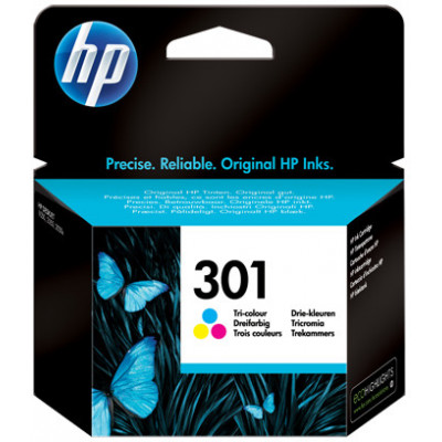 HP 301 Tri-Color Original Ink Cartridge CH562EE#ABE (165 Pages)
